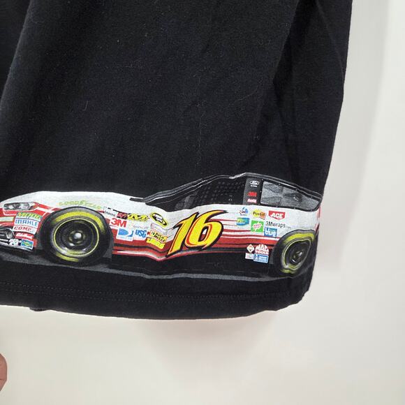 Chase Authentics Greg Biffle #16 NASCAR Racing Mens SZ L T-shirt Black - Picture 3 of 7